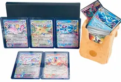 Pokemon Prismatic Evolutions Ex Bundle: Lot Of 105 Cards & Eevee Deck Box 🔥🔥 - Image 1