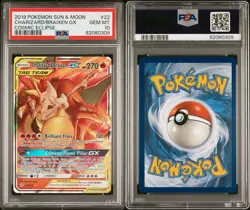 2019 POKEMON SUN & MOON COSMIC ECLIPSECHARIZARD & BRAIXEN GX 22 PSA 10 - Image 3