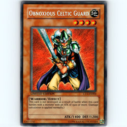 Yugioh Obnoxious Celtic Guard CT1-EN006 Limited Edition Secret Rare - MP-LP 💎 - Image 1