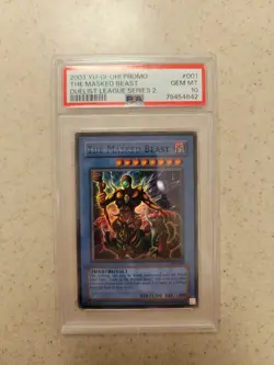 Yugioh The Masked Beast DL2-001 2003 Super Rare Vintage PSA 10 - Image 1