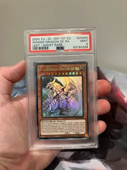 Yugioh PSA 9 The Winged Dragon of Ra LED5-EN000 Ghost Rare 1st Ed 2020 - Image 1
