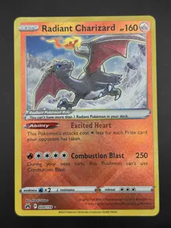 Radiant Charizard 020/159 Crown Zenith Ultra Rare Holo Shiny Pokemon Card NM/MT - Image 1