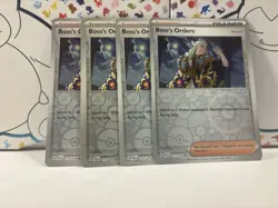 Boss's Orders Reverse HOLO 172/193 4x x4 Pokemon Card Paldea Evolved Playset - Image 1