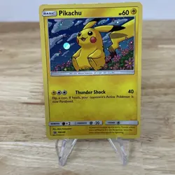 Pikachu - SM206 - Black Star Holo Rare Promo - Pokemon Card - LP - Image 1