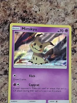 Pokemon TCG Mimikyu S&M Guardians Rising 58/145 Holo Rare Card LP - Image 3