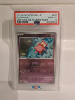 PSA 10 Slowpoke 079/165 Master Ball Reverse Holo 151 Pokemon Card Japanese #979 - Image 1