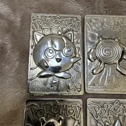 1999 Pokemon 24K Gold Plated Trading Card X4 Burger King Mewtwo JIGGLYPUFF More - Image 2