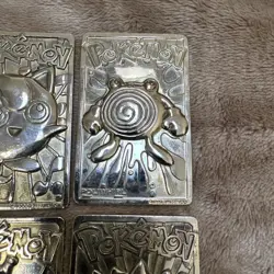 1999 Pokemon 24K Gold Plated Trading Card X4 Burger King Mewtwo JIGGLYPUFF More - Image 3