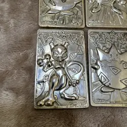 1999 Pokemon 24K Gold Plated Trading Card X4 Burger King Mewtwo JIGGLYPUFF More - Image 4