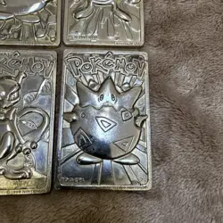 1999 Pokemon 24K Gold Plated Trading Card X4 Burger King Mewtwo JIGGLYPUFF More - Image 5