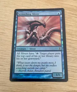 MTG Magic The Gathering Card Screeching Sliver Creature Foil Stuart Griffin #75 - Image 1