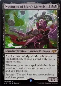 082/264 NOCTURNO OF MYRA'S MARVELS RARE UNFINITY MTG CARD - Image 1