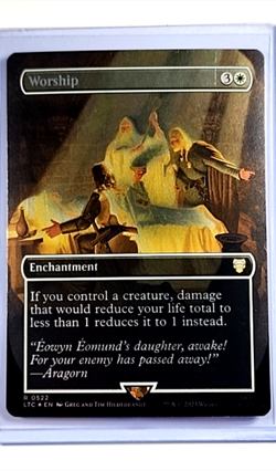 2023 MTG Magic the Gathering LTC Lord of the Rings Commander Foil #522 Worship - Image 1