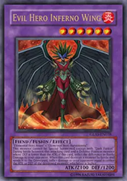 Lightly Played, English - 1 x MTG Evil Hero Inferno Wing - GLAS-EN038 - Ultra Ra - Image 1