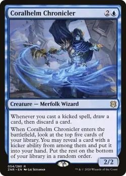 Coralhelm Chronicler NM #54 Zendikar Rising MTG - Image 1
