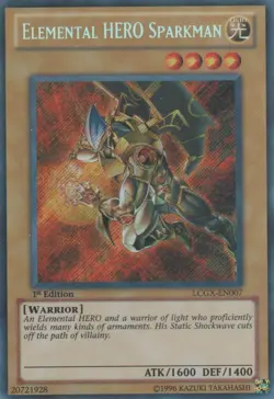 Near Mint, English - 1 x MTG Elemental HERO Sparkman - LCGX-EN007 - Secret Rare - Image 1