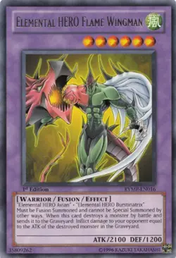 Near Mint, English - 1 x MTG Elemental HERO Flame Wingman - LCGX-EN045 - Secret - Image 1