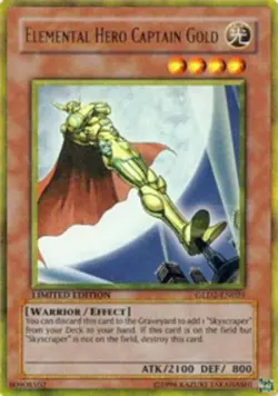 Near Mint, English - 1 x MTG Elemental Hero Captain Gold - GLD2-EN025 - Gold Rar - Image 1