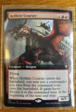 Hellkite Courser FOIL borderless MTG Commander Legends set - Image 1