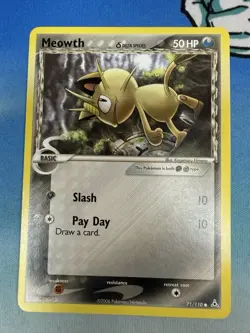 Meowth 71/110 EX Holon Phantoms Delta Species 2006 Pokemon Card - Image 1