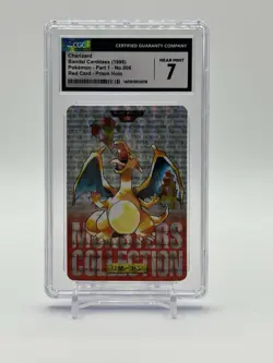 1996 POKEMON JAPANESE BANDAI CARDDASS VENDING CHARIZARD PRISM RED #006 CGC 7 - Image 1