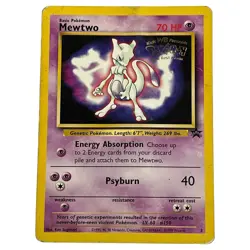 MEWTWO Black Star Promo #3 Kids WB 1999 Pokemon The First Movie Vintage WOTC - Image 1