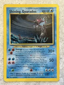 2001 Pokemon Neo Revelation Shining Gyarados Holo #65/64 Heavily Played - Image 1