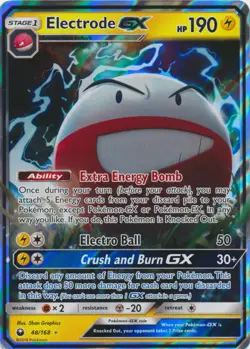 1x Electrode GX - 48/168 - Ultra Rare NM-Mint Pokemon SM07 - Celestial Storm - Image 1
