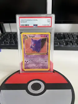1999 POKEMON FOSSIL #20 GENGAR PSA 7 - Image 1