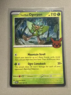 Teal Mask Ogerpon 024/167 Holo Pokemon Trick or Trade 2024 NM - Image 1