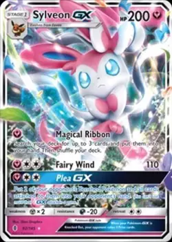 1x Sylveon GX - 92/145 - Ultra Rare NM-Mint Pokemon SM02 - Guardians Rising - Image 1
