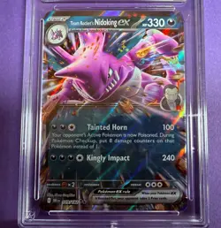 POKEMON TCG TEAM ROCKET'S NIDOKING EX 119/182 DESTINED RIVALS - ACE GEM MINT 10 - Image 3