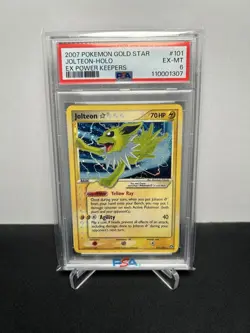 Pokemon 2007 EX Power Keepers Gold Star #101 Jolteon-Holo PSA 6 - Image 1