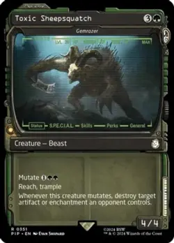 Mint/Near-Mint, English - 1 x MTG Toxic Sheepsquatch - Gemrazer - Foil - Showcas - Image 1