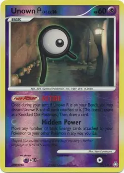 1x Unown R - 77/146 - Uncommon - Reverse Holo NM-Mint Pokemon Diamond & Pearl Le - Image 1