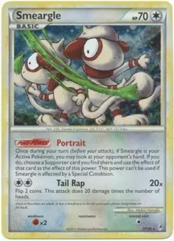 1x Smeargle - 21/95 - Holo Rare Lightly Played Pokemon HGSS - Call of Legends - Image 1