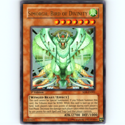 Yugioh Simorgh, Bird of Divinity SD8-EN001 1st Edition Ultra Rare - VLP-NM 💎 - Image 1