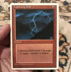 MTG Lightning Bolt #226 Fourth Edition (4ED) Magic the Gathering Card NM - Image 1
