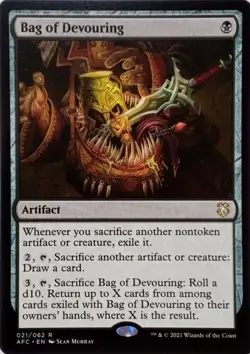 021/062 BAG OF DEVOURING RARE PLANECHASE ANTHOLOGY MTG CARD - Image 1