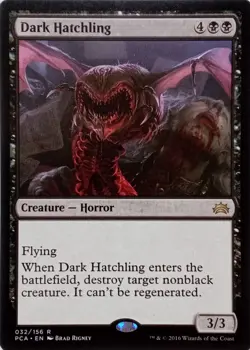 032/156 DARK HATCHLING RARE PLANECHASE ANTHOLOGY MTG CARD - Image 1