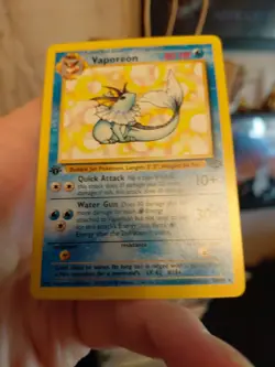1999 Pokemon VAPOREON Jungle Set 1ST EDITION Rare NON HOLO Card 28/64 WotC NM+ - Image 5