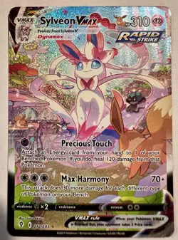 Pokemon 2021 Sylveon VMAX Sword & Shield: Evo Skies 203/212 Secret Rare Card - Image 1