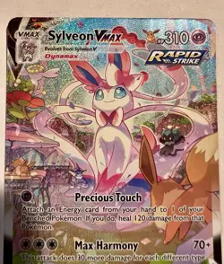 Pokemon 2021 Sylveon VMAX Sword & Shield: Evo Skies 203/212 Secret Rare Card - Image 2