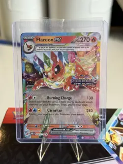 Flareon EX Prismatic Evolutions STAMPED Promo Card 014/131 Surprise Box - SEALED - Image 1