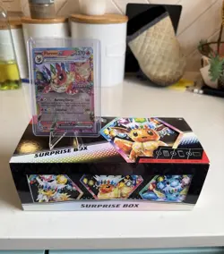 Flareon EX Prismatic Evolutions STAMPED Promo Card 014/131 Surprise Box - SEALED - Image 3