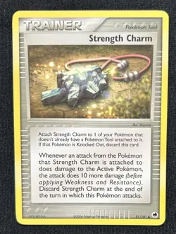 STRENGTH CHARM - 81/101 - EX Dragon Frontiers - Uncommon - Pokemon Card - MP - Image 1