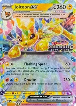 Jolteon EX 030/131 Stamped Promo | Prismatic Evolutions Pokemon Card NM - Image 1