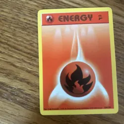 Fire Energy 126/130 Base Set 2 2000 Pokemon Card Common NM - Image 1