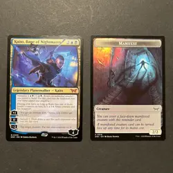 MTG Duskmourn KAITO, BANE OF NIGHTMARES. LOT; Regular AND Manifest Token cards - Image 2