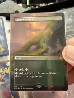 Llanowar Wastes Borderless MTG The Brothers War Rare 299 NM R255 - Image 1